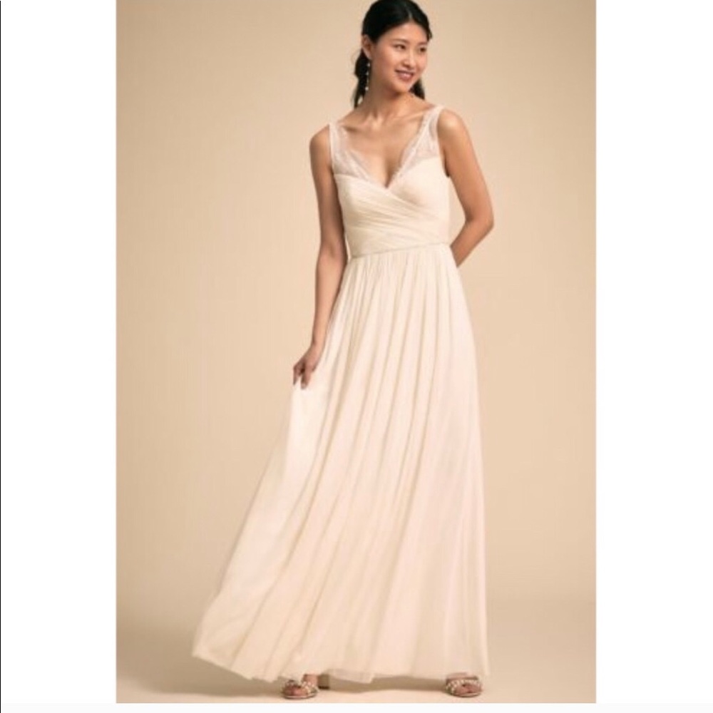 BHLDN Anthropologie Fleur Dress Ivory